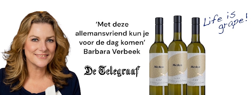 Medea Malvazija in wijncolumn Barbara Verbeek in de Telegraaf